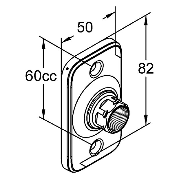 KOPPLINGSBRICKA V6 Grön 3-rör 60 cc - Måttskiss - FG0127153_M.jpg