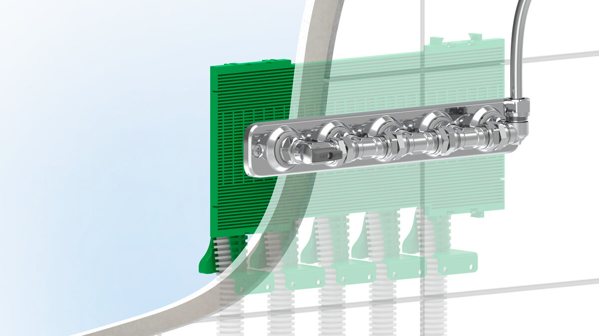 Väggenomföring V6 Grön Bockfixtur